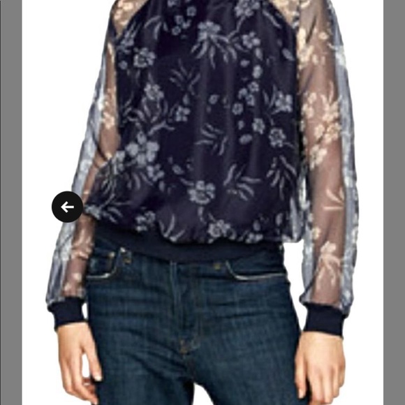 ZARA SHEER PRINTED TOP - Picture 4 of 5